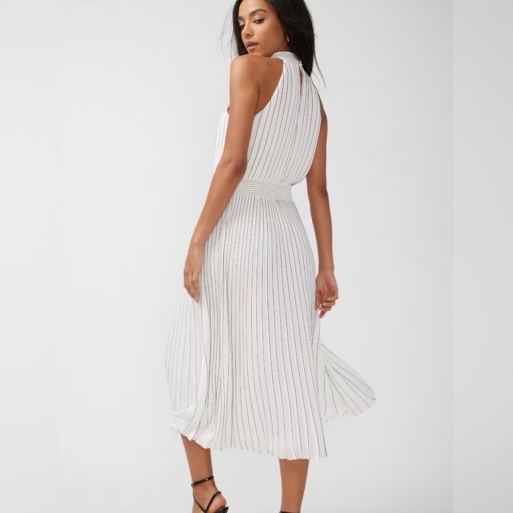 WHBM Pleated Midi Halter Dress size 14 - Picture 4 of 14